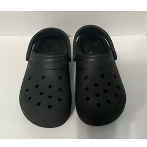 Unisex Fleece Lined Black Crocs Men’s 7 Women’s 9